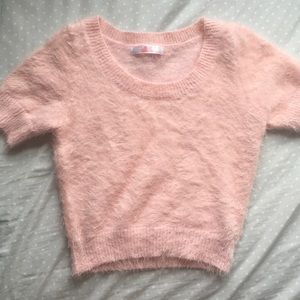 American Apparel Fuzzy Crop Tee